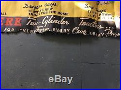 John Deere TOPS Two Cylinder Tractor Advertisement Vintage Cardstock Sign