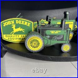 John Deere Tractor & Advertising Logo Shelf Sitter Set With Two Tiered Display