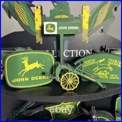 John Deere Tractor & Advertising Logo Shelf Sitter Set With Two Tiered Display