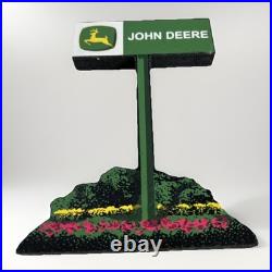 John Deere Tractor & Advertising Logo Shelf Sitter Set With Two Tiered Display