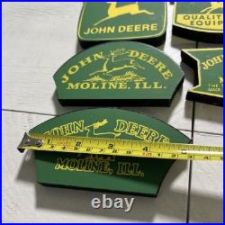 John Deere Tractor & Advertising Logo Shelf Sitter Set With Two Tiered Display