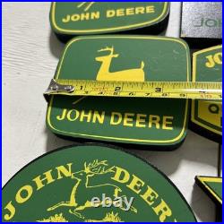 John Deere Tractor & Advertising Logo Shelf Sitter Set With Two Tiered Display