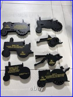 John Deere Tractor & Advertising Logo Shelf Sitter Set With Two Tiered Display