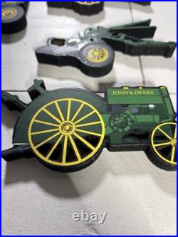 John Deere Tractor & Advertising Logo Shelf Sitter Set With Two Tiered Display