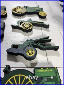 John Deere Tractor & Advertising Logo Shelf Sitter Set With Two Tiered Display