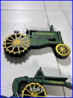 John Deere Tractor & Advertising Logo Shelf Sitter Set With Two Tiered Display
