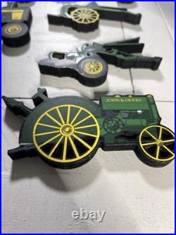 John Deere Tractor & Advertising Logo Shelf Sitter Set With Two Tiered Display