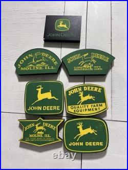 John Deere Tractor & Advertising Logo Shelf Sitter Set With Two Tiered Display