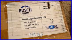 John Deere Tractor Busch Light Beer Sign Authentic Real Sign With Box Dimmer