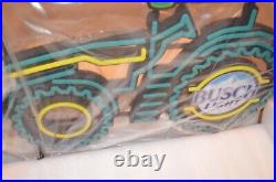 John Deere Tractor Busch Light Beer Sign Authentic Real Sign With Box Dimmer