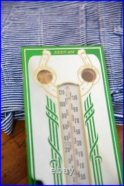 John Deere Tractor Dealer vintage Glass Thermometer Farm Sign Winchester IN RARE John Deere Tractor Dealer vintage Glass Thermometer Farm Sign Winchester IN RARE