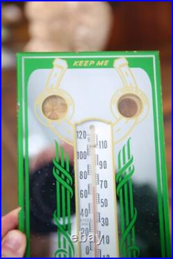 John Deere Tractor Dealer vintage Glass Thermometer Farm Sign Winchester IN RARE John Deere Tractor Dealer vintage Glass Thermometer Farm Sign Winchester IN RARE