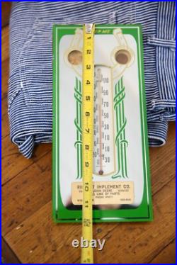 John Deere Tractor Dealer vintage Glass Thermometer Farm Sign Winchester IN RARE John Deere Tractor Dealer vintage Glass Thermometer Farm Sign Winchester IN RARE