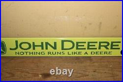 John Deere Tractor Dealership Farm Store 32 Porcelain Metal Door Push Bar Sign