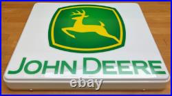 John Deere Tractor Illuminated Led Light Box Wall Garage Sign Agricultural