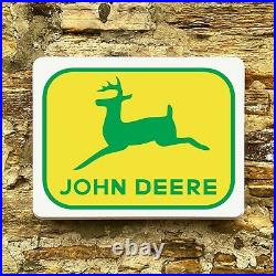 John Deere Tractor Illuminated Led Light Box Wall Garage Sign Agricultural Xr8