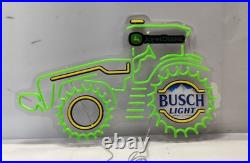 John Deere Tractor LED Neon Sign Busch Light Garage Bar Wall Decor 31 X 21 Inc