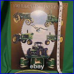 John Deere Tractor Metal Sign 1997 Celebrating 160 yrs + oblong John deere sign