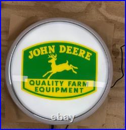 John Deere Tractor Mower Bar Lighting Wall Sign Light Button White John Deere Tractor Mower Bar Lighting Wall Sign Light Button White