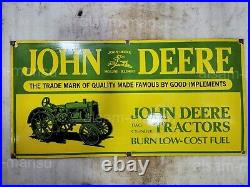 John Deere Tractors 48 X 24 Inches Enamel Sign