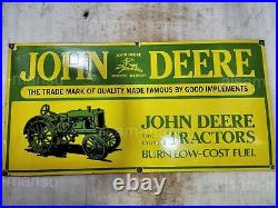 John Deere Tractors 48 X 24 Inches Enamel Sign