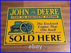 John Deere Tractors Sold Here Metal Sign 14x10