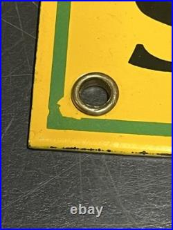 John Deere Tractors Sold Here Porcelain Enamel sign 10x14 Heavy Sign NICE