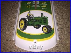 John Deere Vintage 27 Metal Thermometer Wall Hanging Man Cave Sign by Taylor