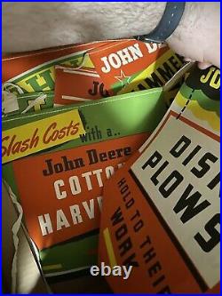 John Deere Vintage Advertising Banner Banners Sign Signs 1940s-50s New Old Stock