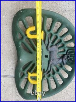 John Deere Vintage Farm Tractor Cast Iron Seat 1847 Deer Sign Antique John Deere Vintage Farm Tractor Cast Iron Seat 1847 Deer Sign Antique