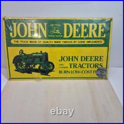 John Deere Vintage Porcelain Sign Ande Rooney 1995 Tractor Green