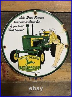 John Deere Vintage Porcelain Tractor Sign Farming 10 Advertising Plaque Gas Oil John Deere Vintage Porcelain Tractor Sign Farming 10 Advertising Plaque Gas Oil