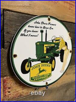 John Deere Vintage Porcelain Tractor Sign Farming 10 Advertising Plaque Gas Oil John Deere Vintage Porcelain Tractor Sign Farming 10 Advertising Plaque Gas Oil