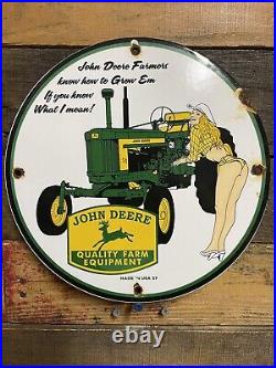 John Deere Vintage Porcelain Tractor Sign Farming 10 Advertising Plaque Gas Oil John Deere Vintage Porcelain Tractor Sign Farming 10 Advertising Plaque Gas Oil