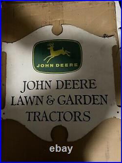 John Deere Vintage Wooden Dealer Sign 1940s-50s Four Legged Deer Logo