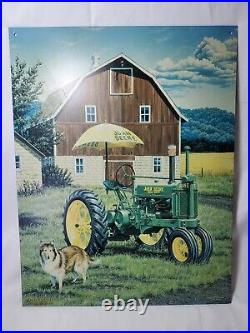 John Deere Vtg 2004 Air Conditioned A Metal Tin Sign Neal Anderson Wild Wings