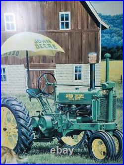 John Deere Vtg 2004 Air Conditioned A Metal Tin Sign Neal Anderson Wild Wings