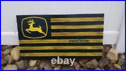 John Deere Wood Flag & Sign 5 Sizes Available Perfect Gift for Farms and Fa
