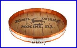 John Deere Wooden Whiskey Barrel Top Sign LP85812