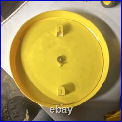 John Deere Yellow Advertising Thermometer Sign Chaney Instrument Co. Made in USA