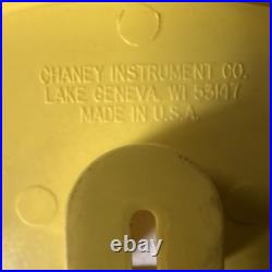 John Deere Yellow Advertising Thermometer Sign Chaney Instrument Co. Made in USA