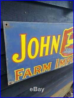 John Deere enamel sign Farm enamel sign sign porcelain sign Farm implements sign