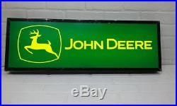 John Deere light up wall sign tractor farm oil gas wall advertising sign