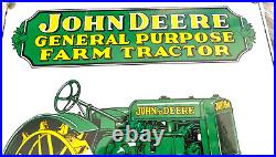 John Deere porcelain sign Ande Rooney General Purpose Farm Tractor