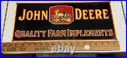 John Deere quality Farm implements sign By Ande Rooney 1995 Porcelain Sign