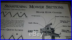 John Deere sign Cross section of Mower poster chart Tractor Spreader double vtg