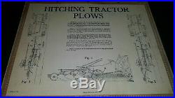 John Deere sign Proper Hitching Plows Diagram poster chart Tractor horse vtg