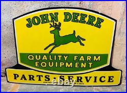John deere parts service 36 x 24 inch porcelain enamel sign board