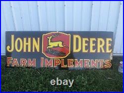John deere porcelain sign. Vintage Gas Oil Beer Advertising Patina