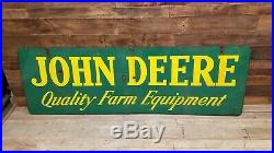 John deere porcelain sign original vintage farm tractor gas oil